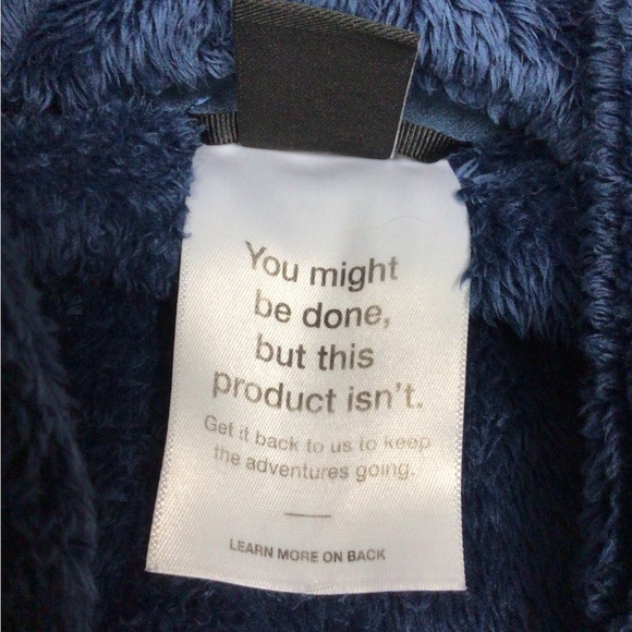 The North Face Navy Blue Fleece Jacket 3X Full Zip Pockets - Picture 9 of 10